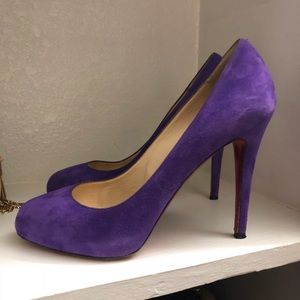 Christian Louboutin purple pumps
